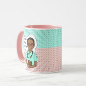 スクラブライフを生きる |ナース、介護士、医師 マグカップ (正面左)