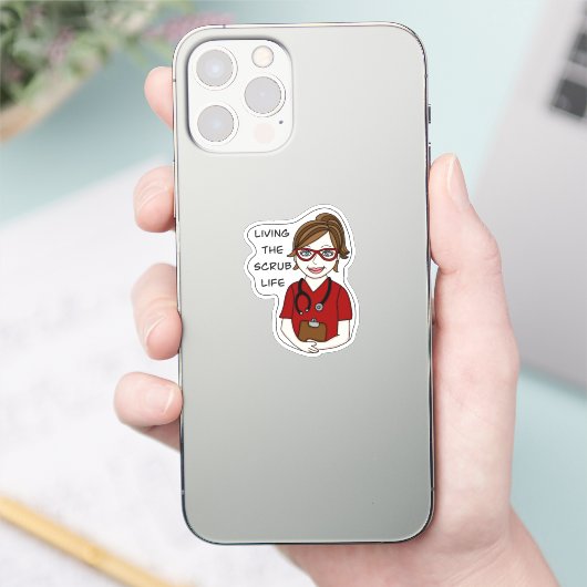 スクラブライフを生きる |医療プロフェッショナルユーモア シール (スマートフォン)