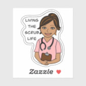 スクラブライフを生きる |医療プロフェッショナルユーモア シール (シート)