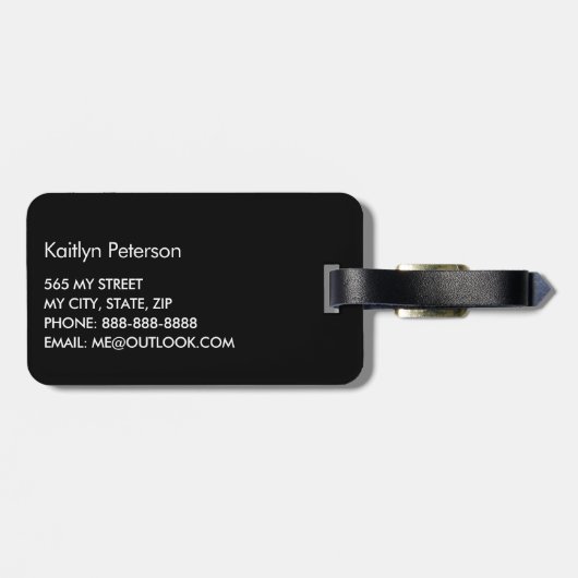 スクラブライフキュート南西タイポグラフィ ラゲッジタグ (裏面横)