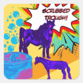 スクラブ付きトラフ漫画スタイル スクエアシール (正面)