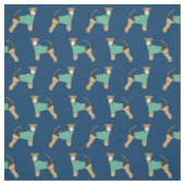 スクラブ海軍のAiredale Terrier ファブリック (見本)