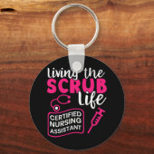 スクラブ生活を生きる_認定された看護アシスタ キーホルダー (正面)