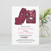 スクラブ看護学校卒業式のお知らせ 招待状 (スタンド正面)