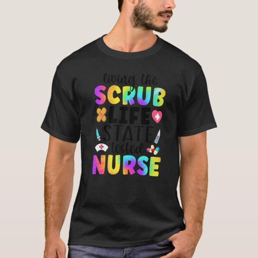 スクラブ・ライフ STNA 看護補助者国家試験 Tシャツ (正面)