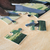 スクラムでラグビーユニオン選手 ジグソーパズル (側面)