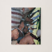 スクラムでラグビーユニオン選手 ジグソーパズル (縦)