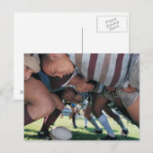 スクラムでラグビーユニオン選手 ポストカード (正面/裏面)