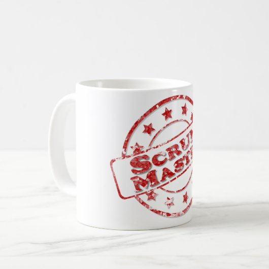 スクラムのマスターのスタンプのマグ コーヒーマグカップ (正面左)