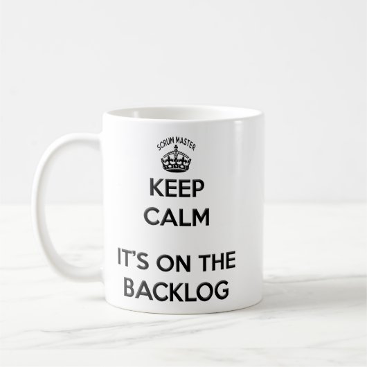 スクラムのマスターは平静を滞貨保ちます コーヒーマグカップ (左)