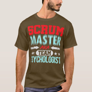スクラムマスター心理学者アジャイルチームPM おもしろい Tシャツ
