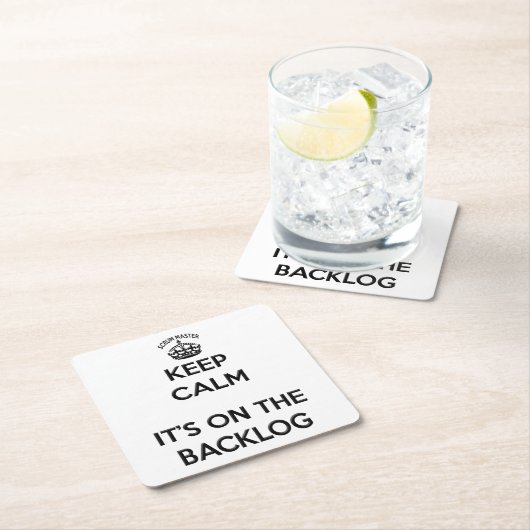 スクラム保マーのマスター落ち着いてバックログ スクエアペーパーコースター (インサイチュ)