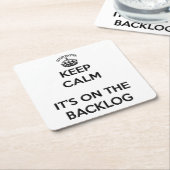 スクラム保マーのマスター落ち着いてバックログ スクエアペーパーコースター (アングル)