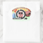 スクラム開発者 – アジャイルソフトウェア開発 楕円形シール (バッグ)