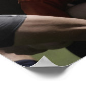 スクラム、リアビューで男性ラグビー選手 ポスター (角)