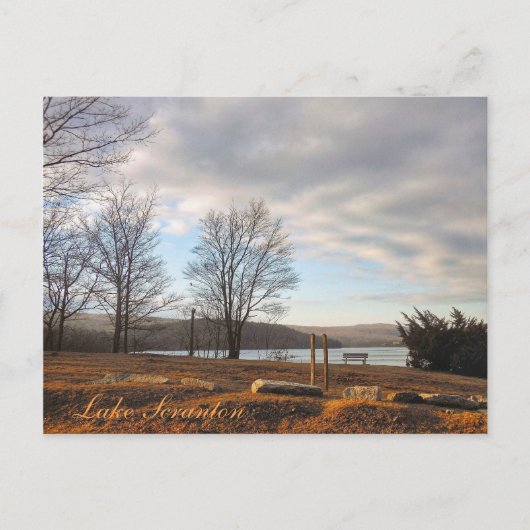 スクラントンPAレイクスクラントンポストカードウォーミングライト ポストカード (正面)