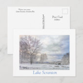 スクラントンPAレイクスクラントンポストカード – ウィンターブルース ポストカード (正面/裏面)