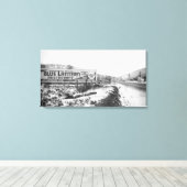 スクラントンPENNSYLVANIAブルーランタンレストラン キャンバスプリント (インサイチュ (ウッドフロア))