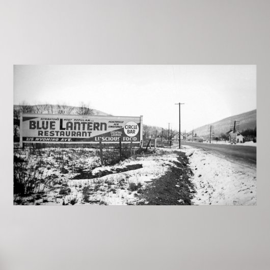 スクラントンPENNSYLVANIAブルーランタンレストラン ポスター (正面)