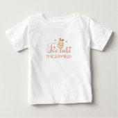 スクランブルするにはかわいすぎる面白い卵 ベビーTシャツ (正面)