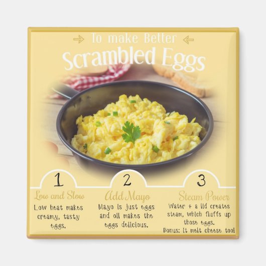 スクランブルエッグ磁石の製造方法 マグネット (正面)