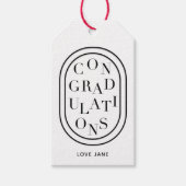 スクランブルパーソナライズされた「おめでとう」ギフトラベル ギフトタグ (正面)