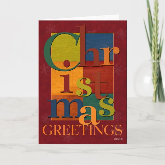 スクランブル文字クリスマスカード シーズンカード (正面)