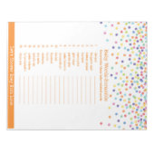スクランブル紙吹雪赤ちゃんシャワーゲーム ノートパッド (正面)