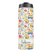 スクリおもしろいールバス移動新学期名パターン タンブラー (正面)