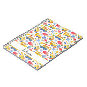 スクリおもしろいールバス移動新学期名パターン ノートブック (左側)