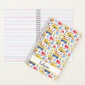 スクリおもしろいールバス移動新学期名パターン ノートブック (内側)