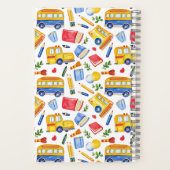 スクリおもしろいールバス移動新学期名パターン ノートブック (裏面)