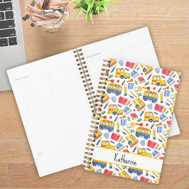 スクリおもしろいールバス移動新学期名パターン プランナー手帳