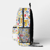 スクリおもしろいールバス移動新学期名パターン プリントバックパック (右)