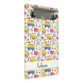 スクリおもしろいールバス移動新学期名パターン ミニクリップボード (アングル)