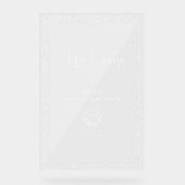 スクリお洒落グル手描きシェルウェルカム アクリルサイン (正面)