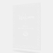 スクリお洒落グル手描きシェルウェルカム アクリルサイン (傾斜)