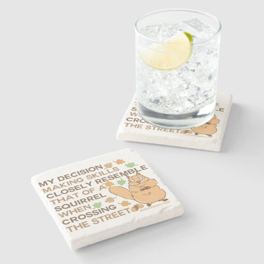 スクリのユーモアを交えたスキルを身につける決断 ストーンコースター (横)