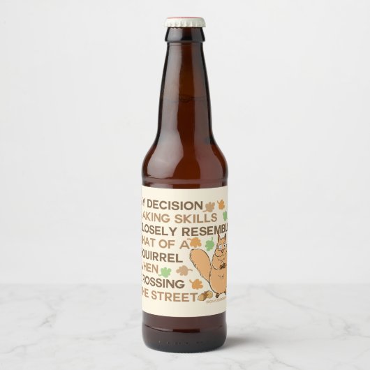 スクリのユーモアを交えたスキルを身につける決断 ビールラベル (正面)