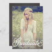 スクリはっきりしたプト2| 2014卒業パーティ招待状 招待状 (正面/裏面)