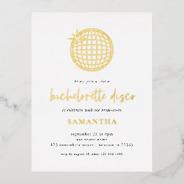 スクリエレガントットディスコボールバチェロレッテ実在 箔招待状ポストカード