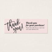 スクリエレガントップ手書き感謝してい赤面ピンク (正面)