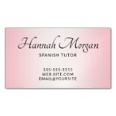 スクリエレガントッ淡い色のクのスクリグラデーションプト マグネット名刺 (正面)