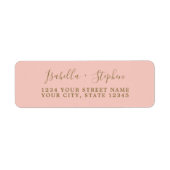 スクリエレガントプトと金ゴールド差出人住所 ラベル (正面)