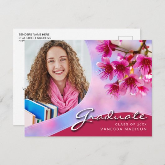 スクリエレガントプトの花 |写真モダングラード ポストカード (正面/裏面)