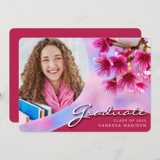 スクリエレガントプトの花 |写真モダングラード 案内状 (正面/裏面)