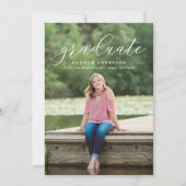 スクリエレガントプトオーバーレイ |写真卒業パーティー 招待状 (正面)