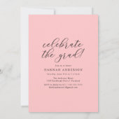 スクリエレガントプトオーバーレイ |写真卒業パーティー 招待状 (裏面)