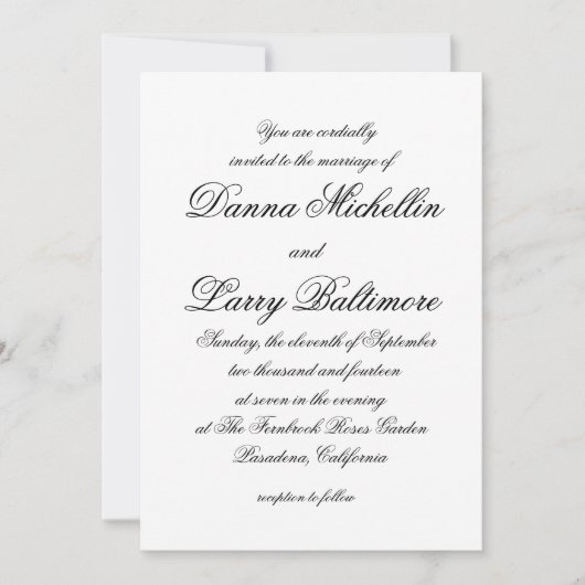 スクリエレガントプトタイプ結婚式招待状 招待状 (正面)