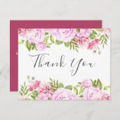 スクリエレガントプトバラガーデンビジネスサンキューカード サンキューカード (正面/裏面)